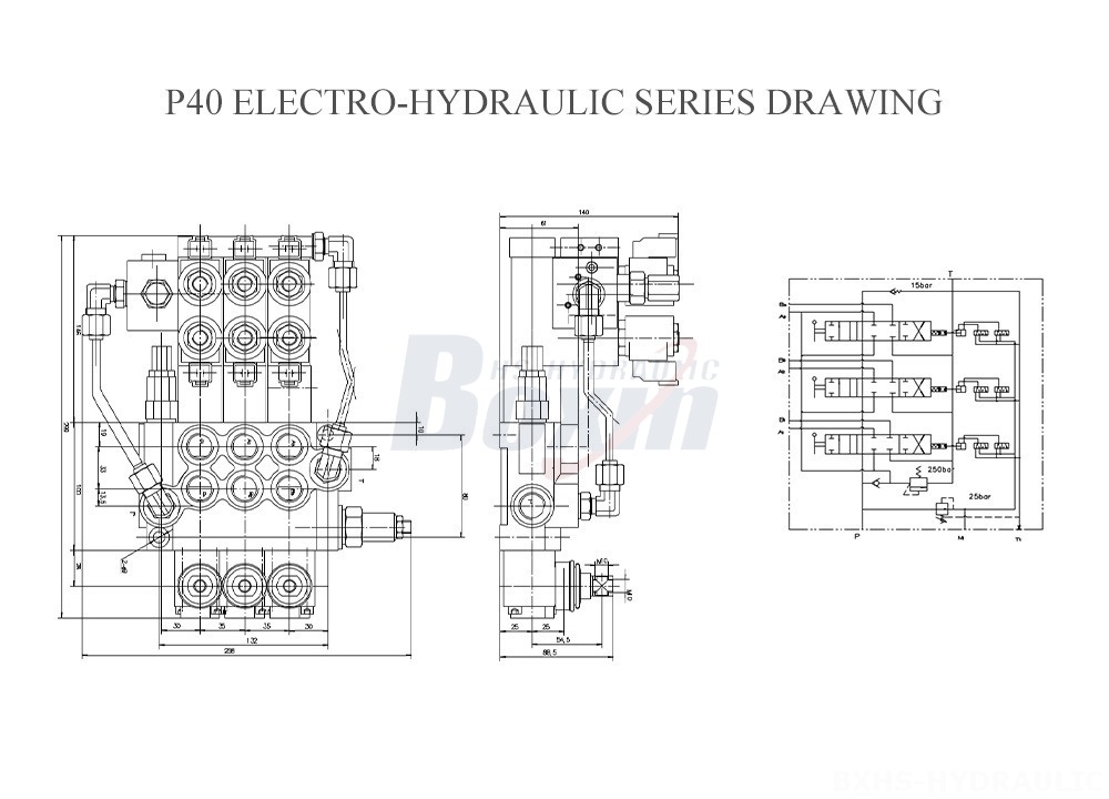 P40-Serie electrohidráulica-Dibujo