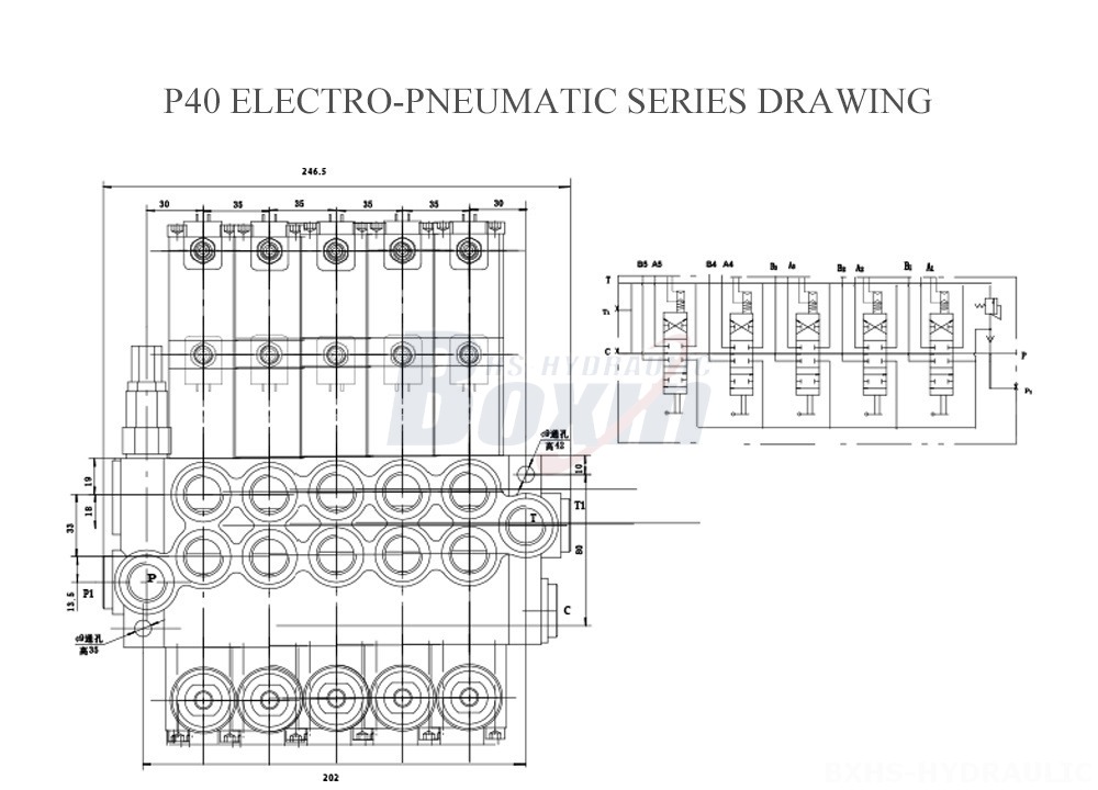 P40-Electro-pneumatic-Series-Drawing
