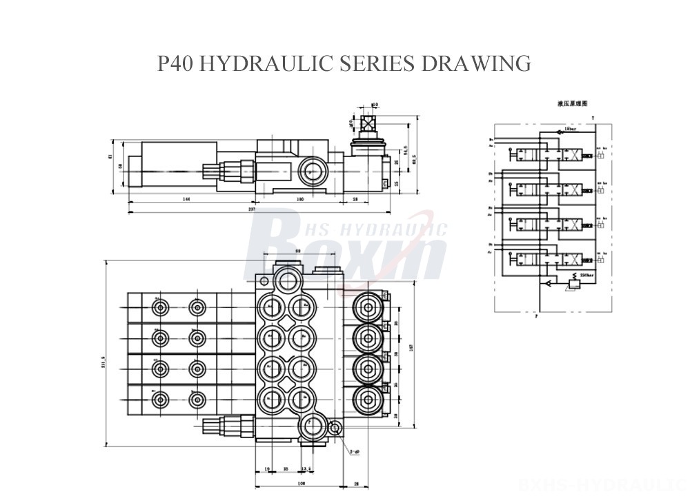 P40-Serie hidráulica-Dibujo