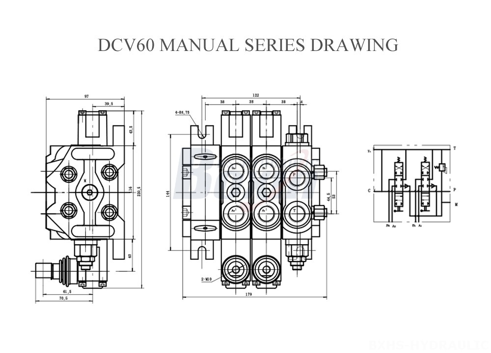 DCV60 Manual Series Drawing