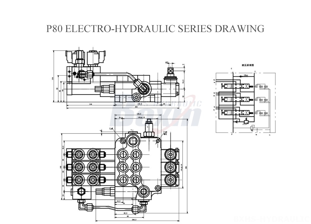 P80-Electro-hydraulic-Series-Drawing