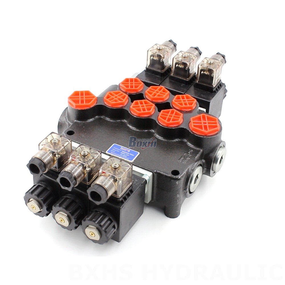 单体换向阀 21.2 GPM 3 阀芯电磁铁 P80 - 制造, OEM, 自有品牌, 定制和批发