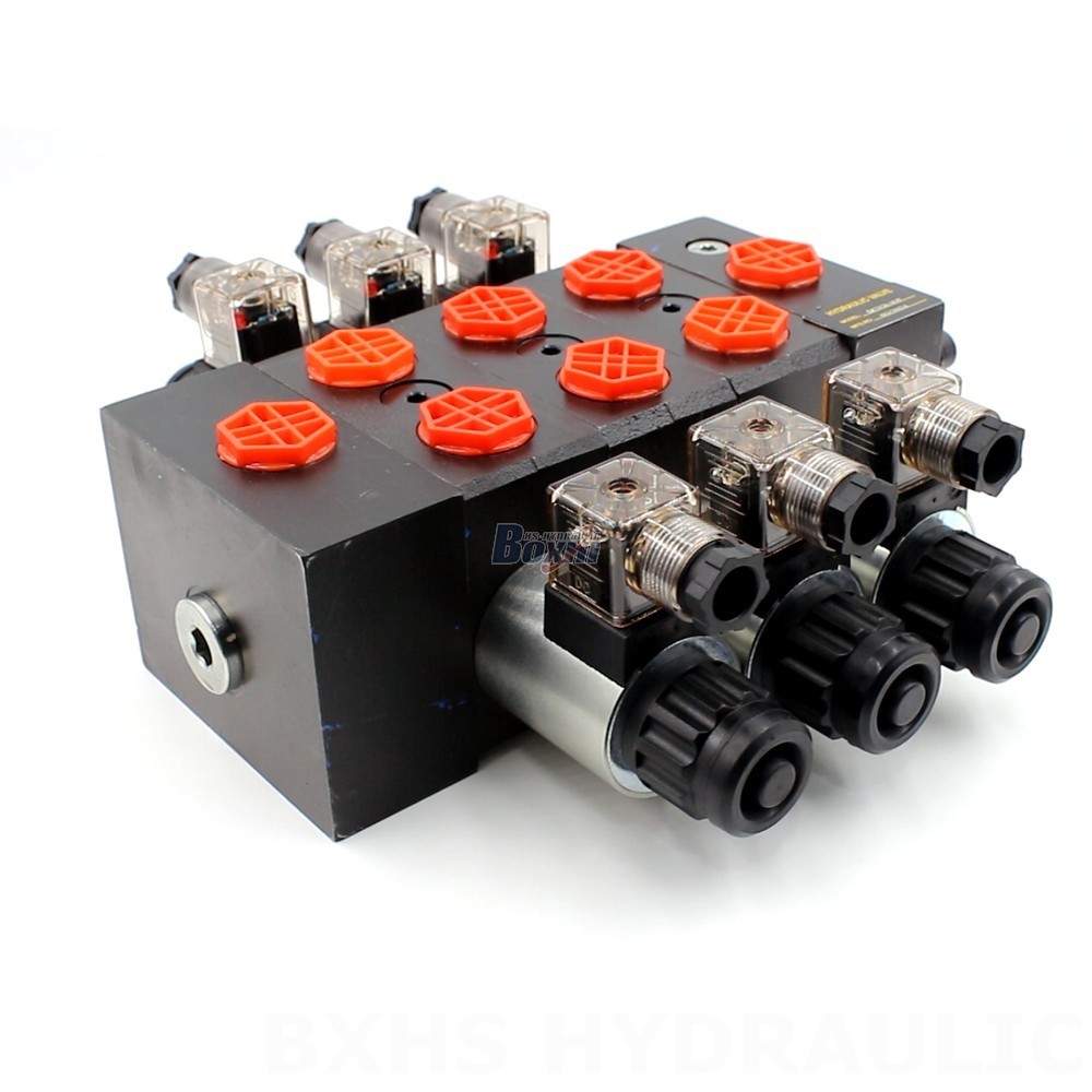 Секционный распределитель 15.8 GPM 3 золотника соленоида DCV58 - Производство, OEM, Private Label, Custom, Оптовая торговля