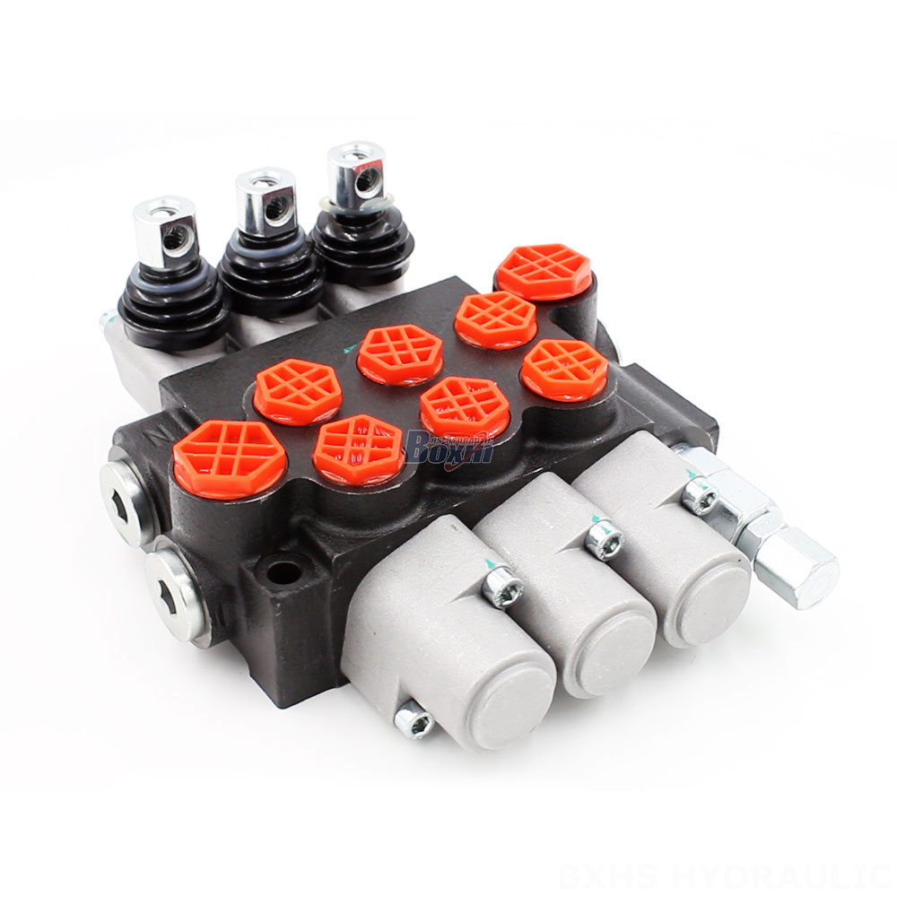Válvula direccional manual 3-Spool de 10,5 GPM (P40-G12-G38-3OT) - Proveedor mundial para fabricación, OEM y distribución