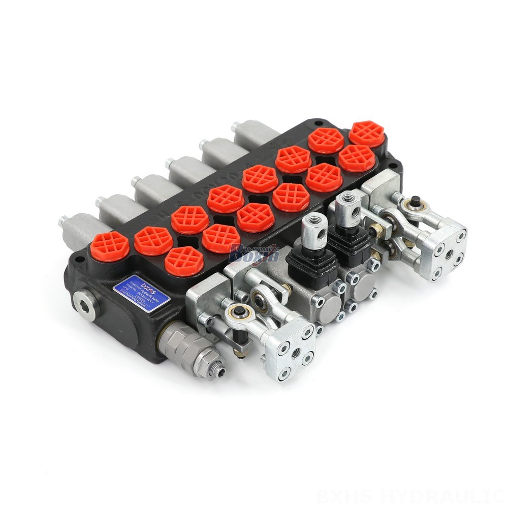 DCV20 Joystick & Manual Hydraulic Valves: 5.2 GPM 6 Spool Monoblock - Se busca distribuidor mundial