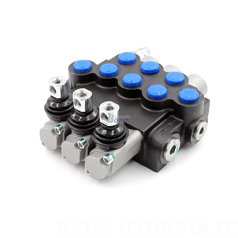 Válvula direccional monobloque 10.5 GPM 3 carrete manual P40-U78 - Fabricante, OEM, ODM, Mayorista y Distribuidor