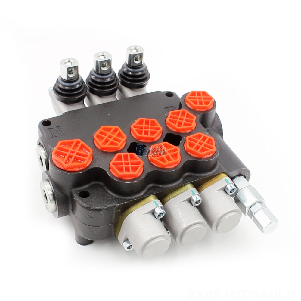 Válvulas direccionales hidráulicas monobloque: 21,2 GPM, 3 carretes, manual - Proveedor mundial y distribuidor