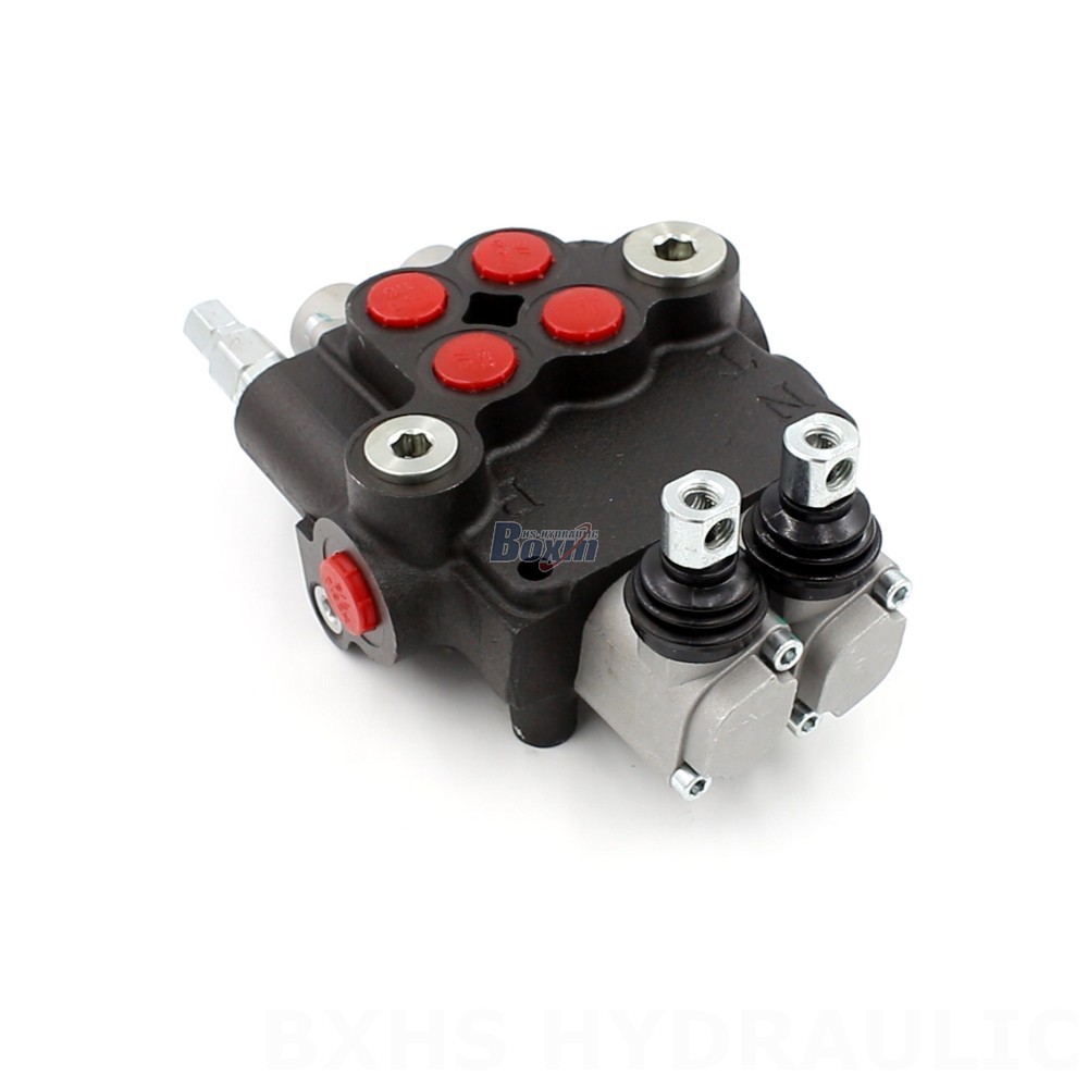 Válvula direccional monobloque 21,2 GPM 2 carrete manual P80-U116-U78-2OT - Fabricación, OEM, Marca privada, A medida, Mayorista