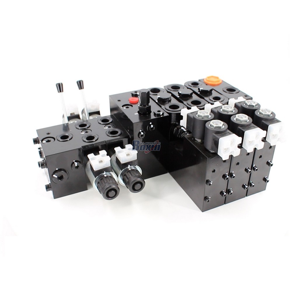 OEM & Private Label Hydraulic Valve: Sectional Directional Valve 26.5 GPM Solenoid 5 Spool DCV100E for Global Businesses