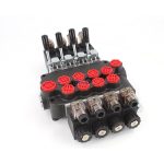 Hydraulic P40-S Monoblock Valve with 4 Spools, 10.5 GPM Solenoid Control 4