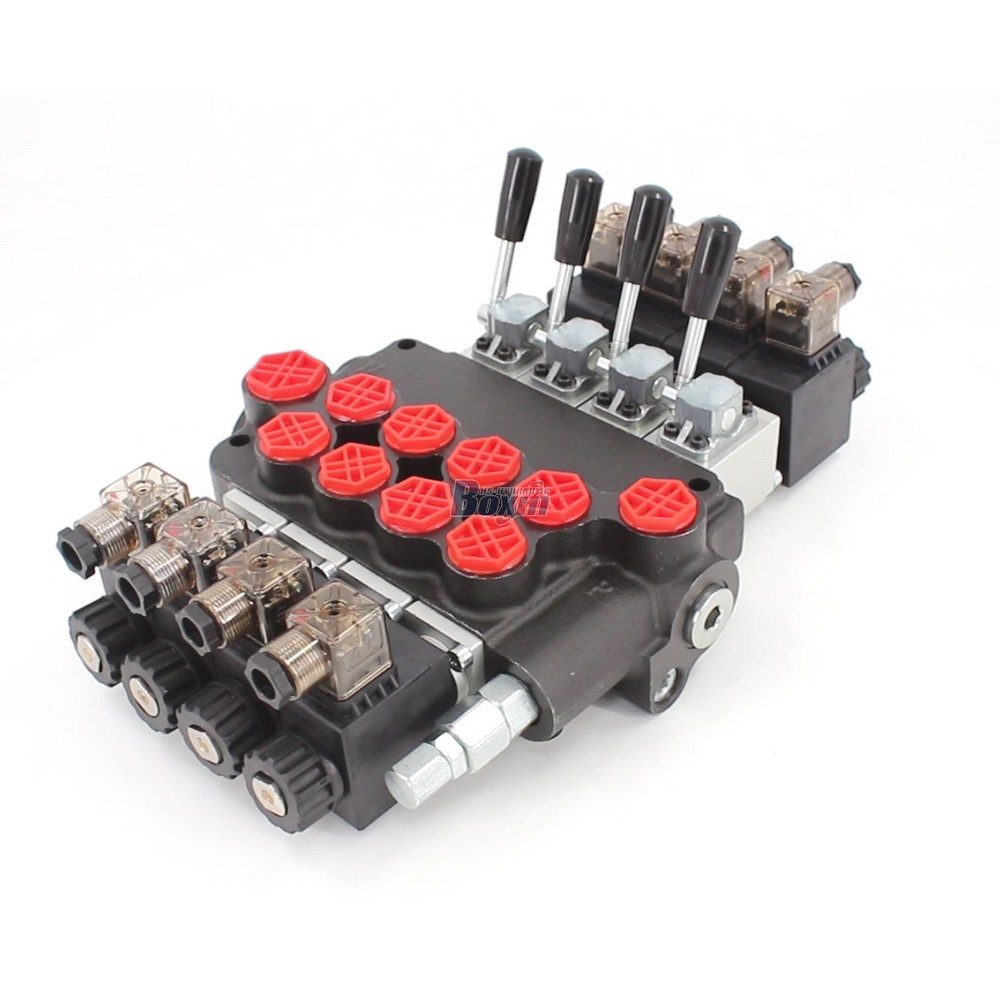 Industrial P40-S Solenoid Directional Control Valve – 10.5 GPM, 4 Spool Monoblock Design