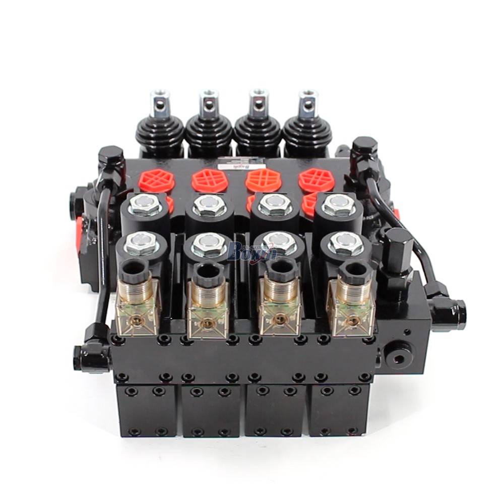 SD11-PG2 Monoblock Directional Valve: 18.5 GPM Electro-hydraulic 4 Spool Performance
