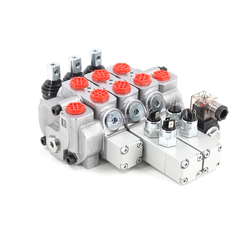 Sectional Directional Valve 15.8 GPM, Manual 3 Spool SD6, Micro Switch Enabled Control