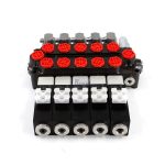 Monoblock Directional Valve Q45: 11.8 GPM Flow, Solenoid & Manual 5 Spool Control 1
