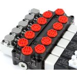 Hydraulic Monoblock Valve Q45: 5 Spool with Solenoid and Manual Operation, 11.8 GPM 5