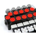 Monoblock Directional Valve Q45: 11.8 GPM Flow, Solenoid & Manual 5 Spool Control 5