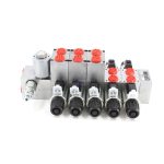 Global Supply: 5 Spool Electric Proportional Sectional Directional Valves 10.5 GPM DCV56 3